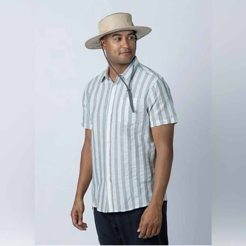 Tan Wide Brim Sun Hat